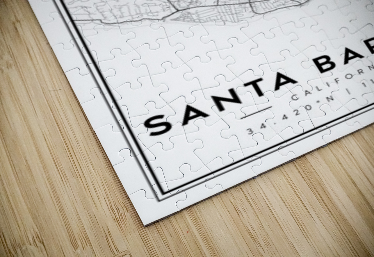SantaBarbara portrait 2 3 CityMapsArt Puzzle