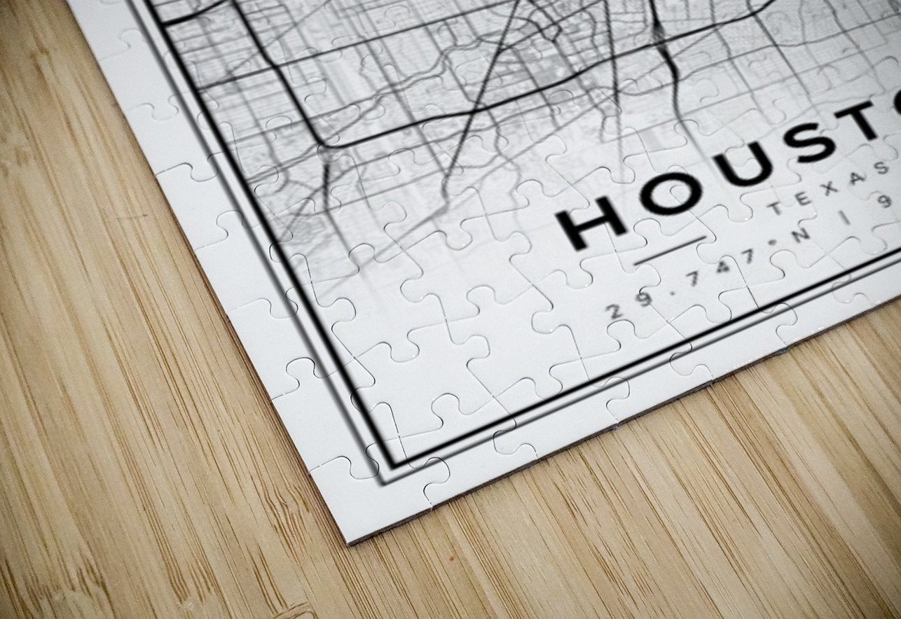 Houston portrait 2 3 CityMapsArt Puzzle