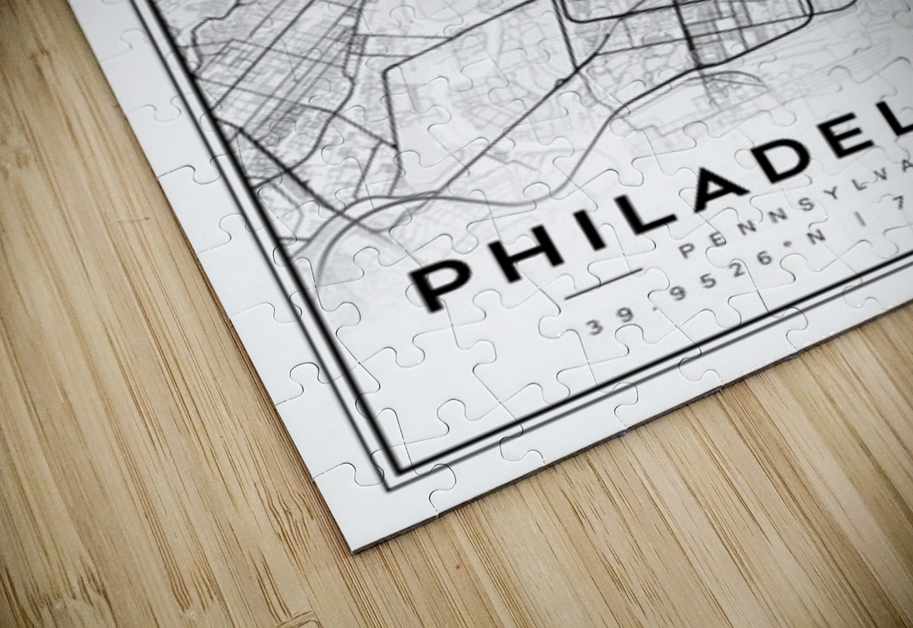 Philadelphia portrait 2 3 CityMapsArt Puzzle