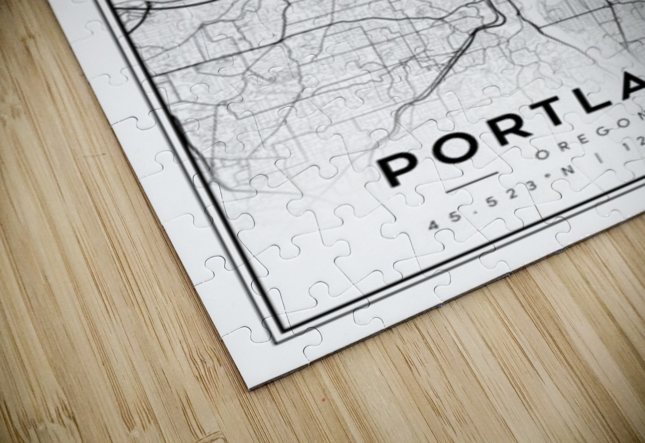 Portland portrait 2 3 CityMapsArt Puzzle