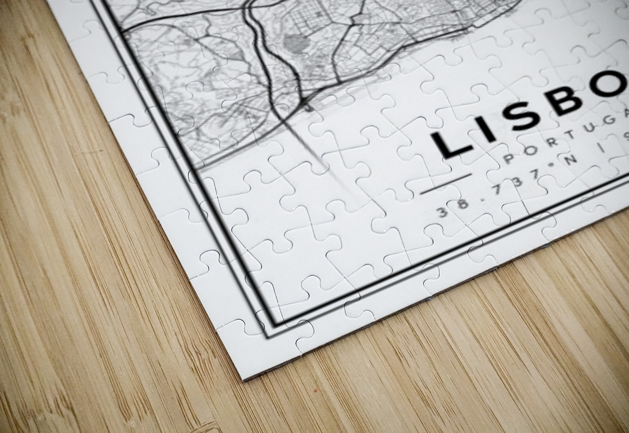 Lisbon portrait 2 3 CityMapsArt Puzzle