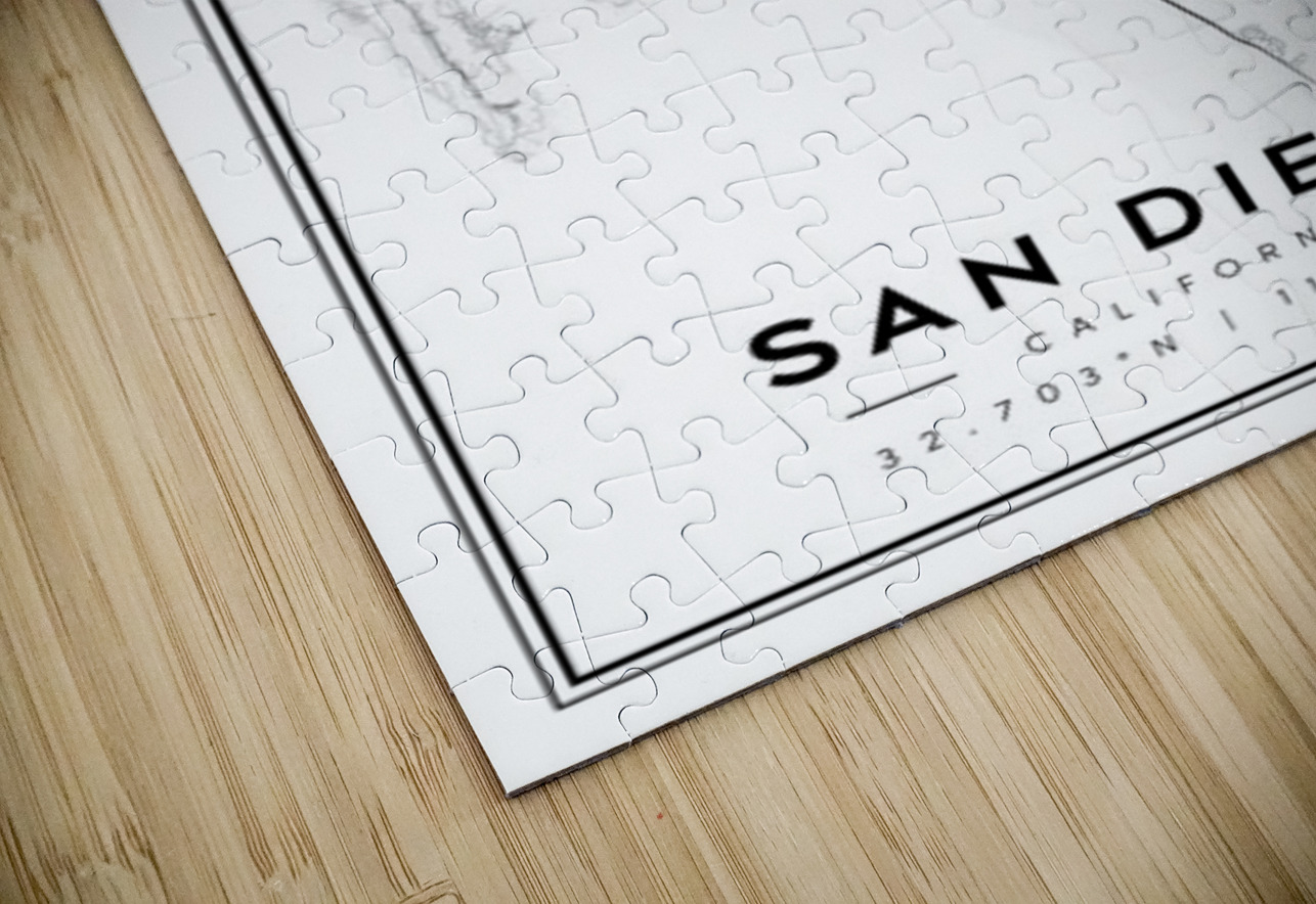 SanDiego portrait 2 3 CityMapsArt Puzzle