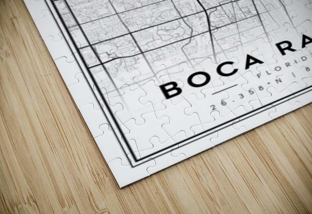 BocaRaton portrait 2 3 CityMapsArt Puzzle