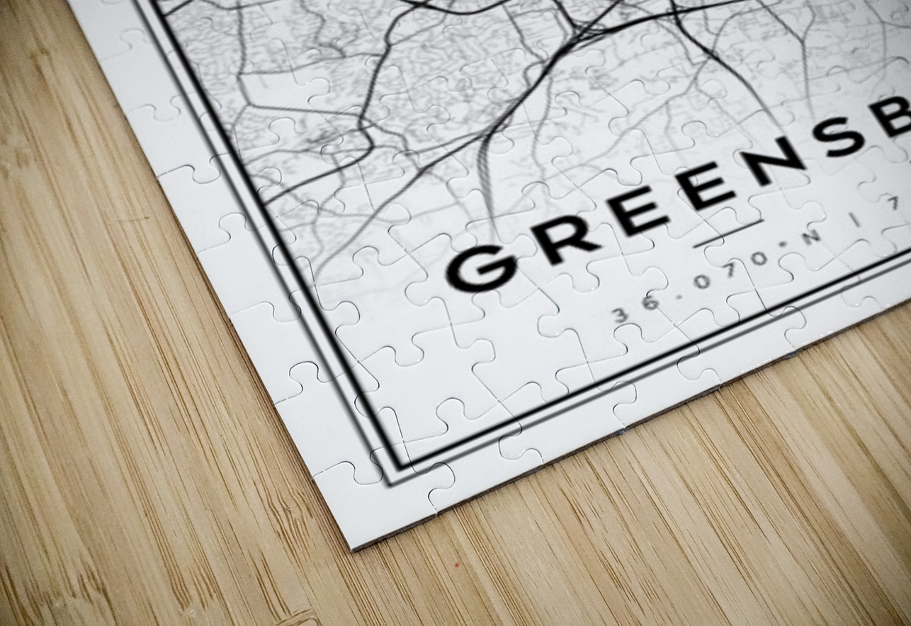 greensboro portrait 2 3 CityMapsArt Puzzle