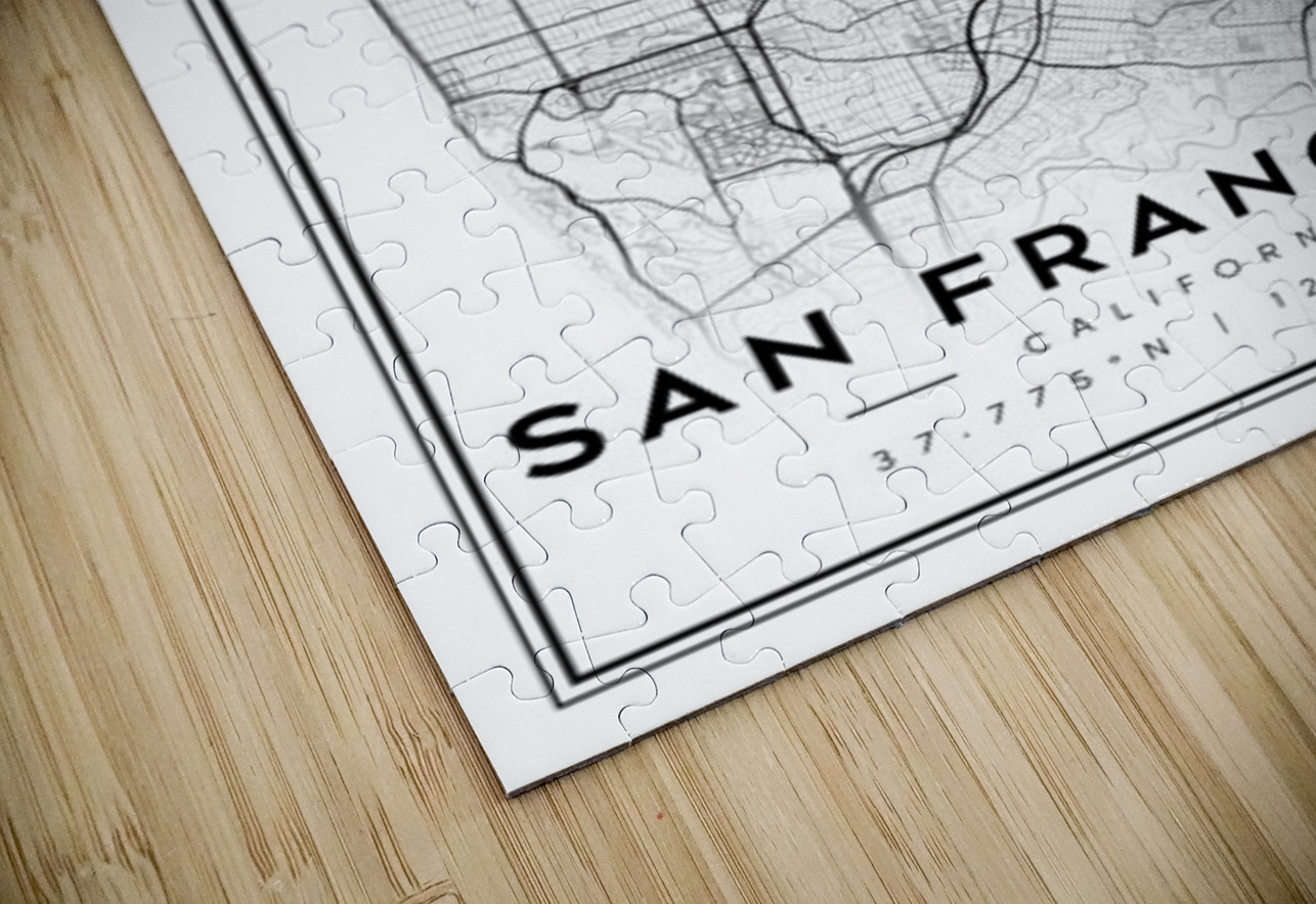 SanFrancisco portrait 2 3 CityMapsArt Puzzle