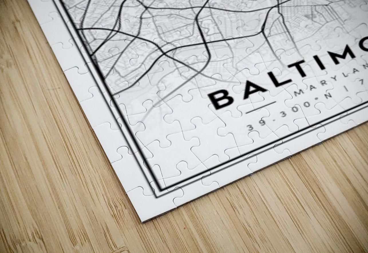 Baltimore portrait 2 3 CityMapsArt Puzzle