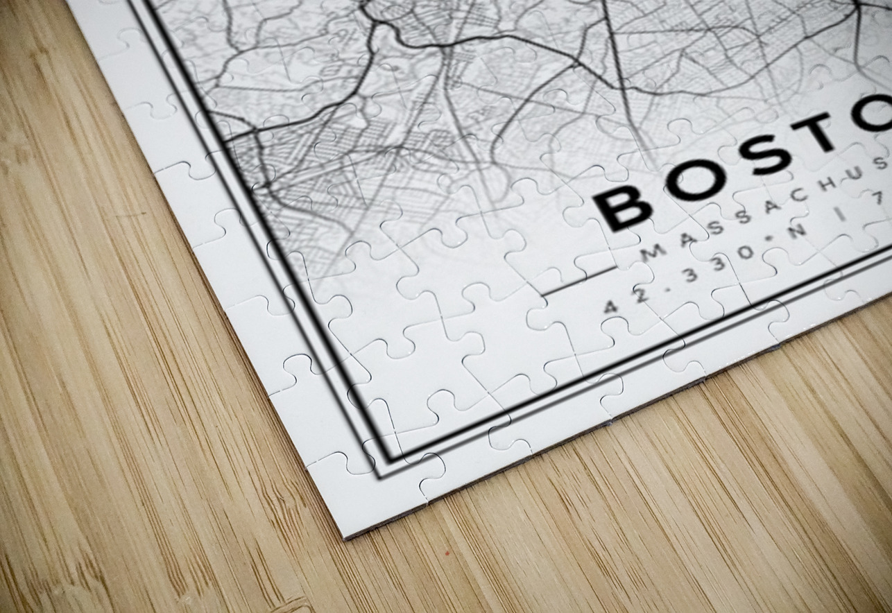 Boston portrait 2 3 CityMapsArt Puzzle