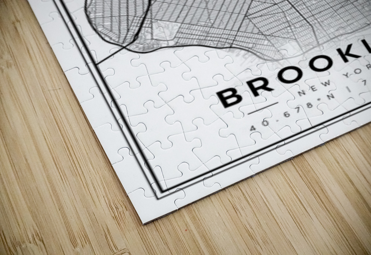 Brooklyn portrait 2 3 CityMapsArt Puzzle