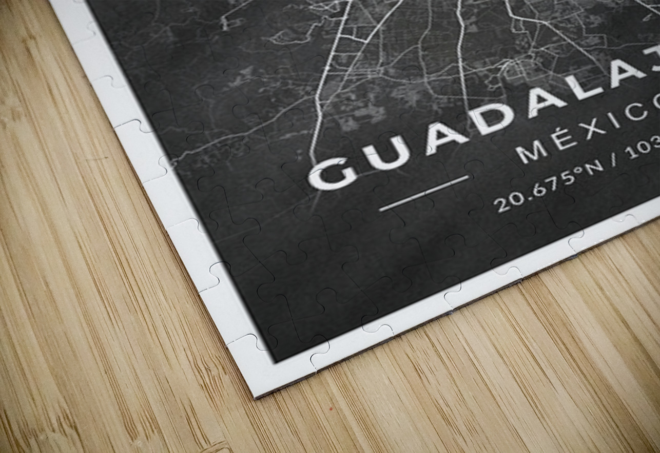 portrait 2 3 Guadalajara CityMapsArt Puzzle