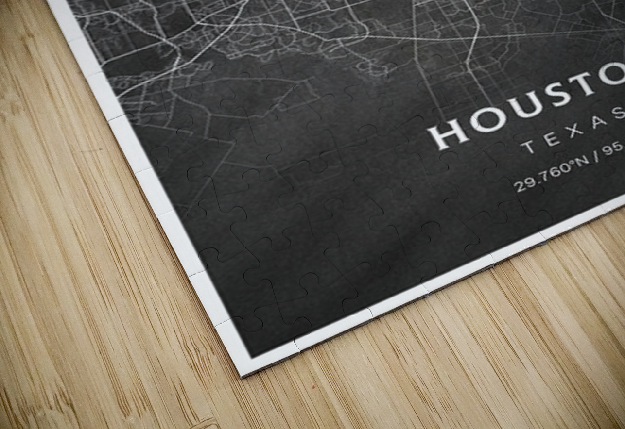 portrait 2 3 houston CityMapsArt Puzzle
