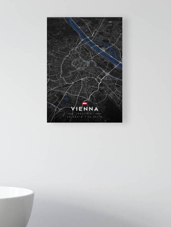Vienna Austria City Map Metal Prints by CityMapsArt