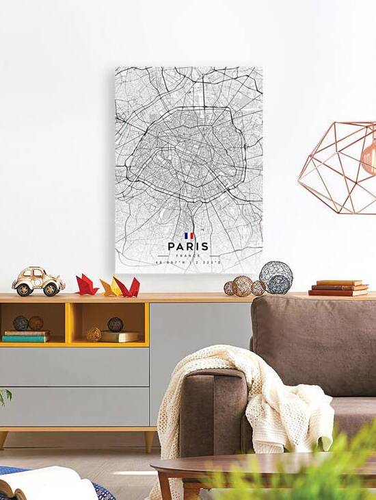 Paris Minimalist Poster  by CityMapsArt