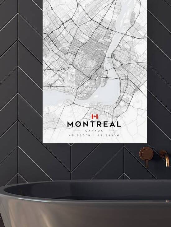 Montreal Light Edition | City Map Art Print by CityMapsArt