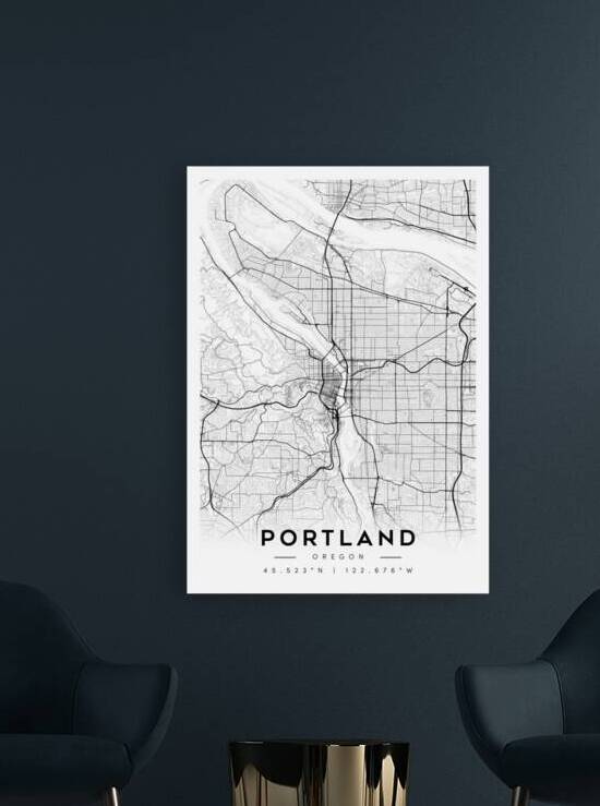 Portland portrait A Series by CityMapsArt