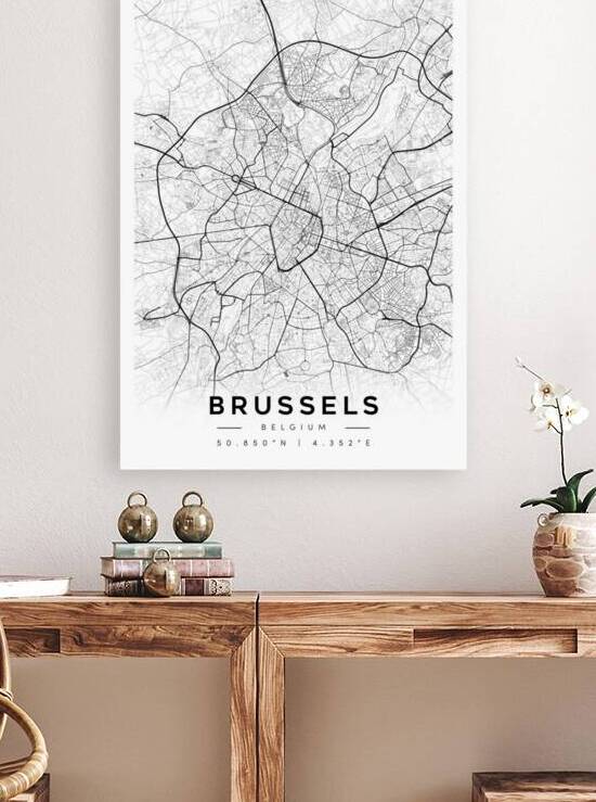 Brussels portrait A Series by CityMapsArt