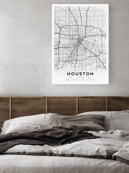 Houston portrait A Series by CityMapsArt