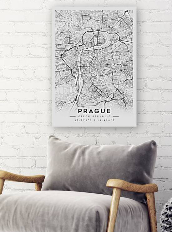 Prague portrait A Series by CityMapsArt