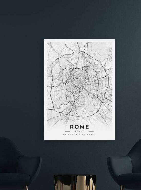 Rome portrait A Series by CityMapsArt