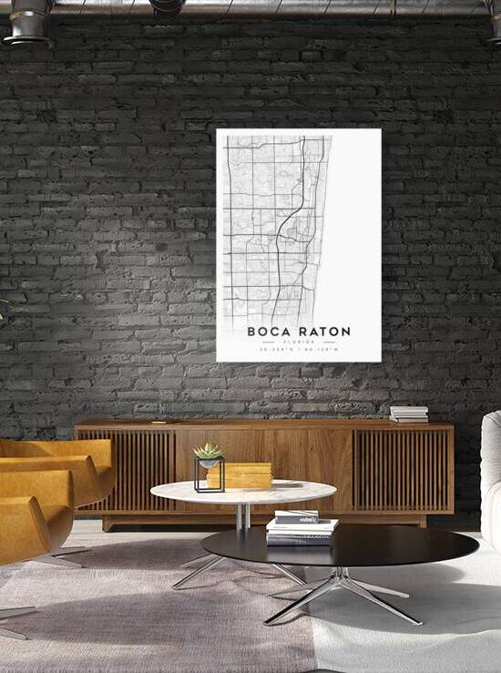 bocaraton portrait A Series by CityMapsArt