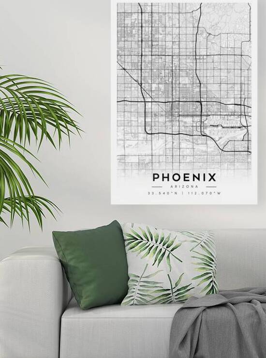 Phoenix portrait A Series by CityMapsArt