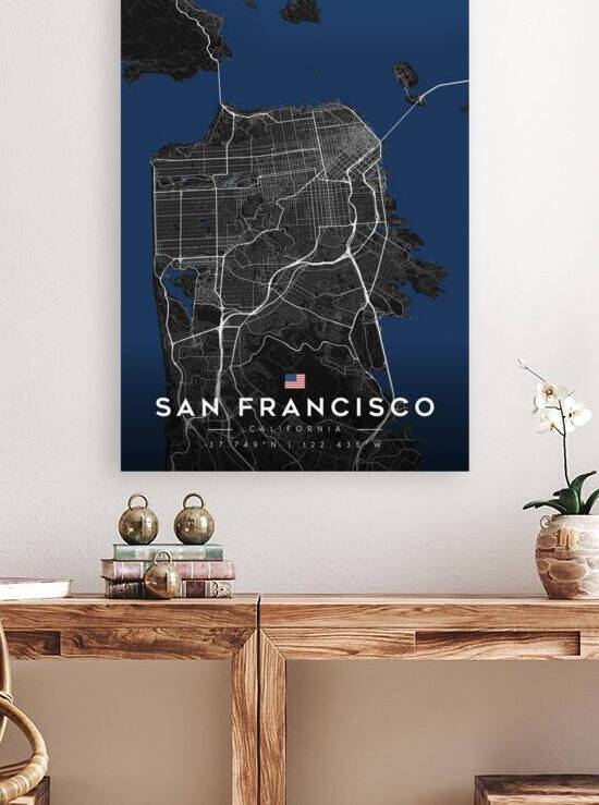 SanFrancisco portrait A Series by CityMapsArt