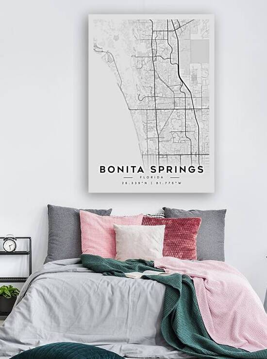 BonitaSprings portrait A Series by CityMapsArt