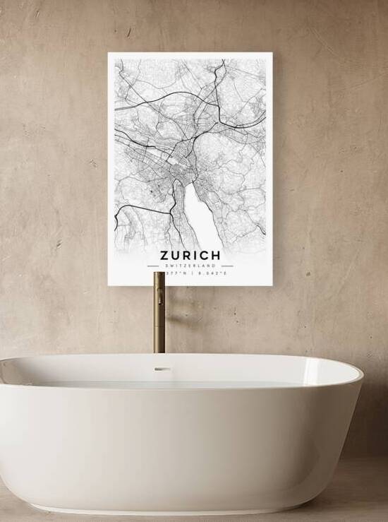 Zurich portrait A Series by CityMapsArt