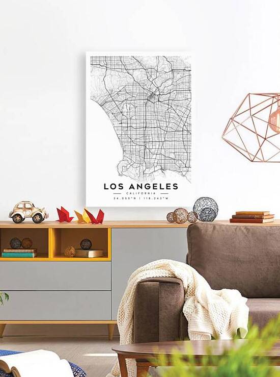LosAngeles portrait A Series by CityMapsArt
