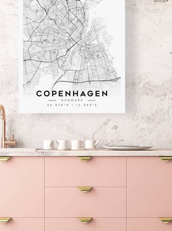 Copenhagen portrait A Series by CityMapsArt