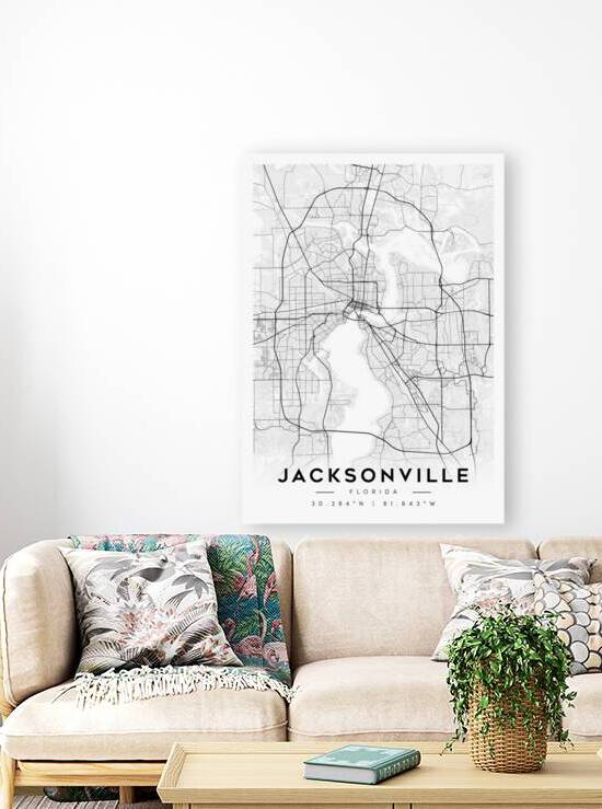 Jacksonville portrait A Series by CityMapsArt