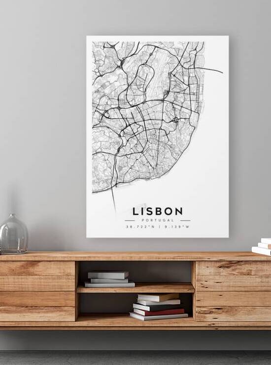 Lisbon portrait A Series by CityMapsArt