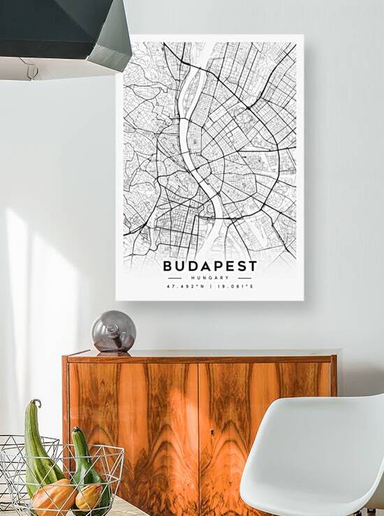 Budapest portrait A Series by CityMapsArt