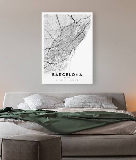 Barcelona portrait A Series by CityMapsArt
