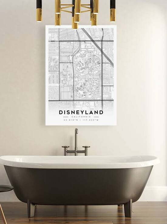 Disneyland portrait A Series by CityMapsArt