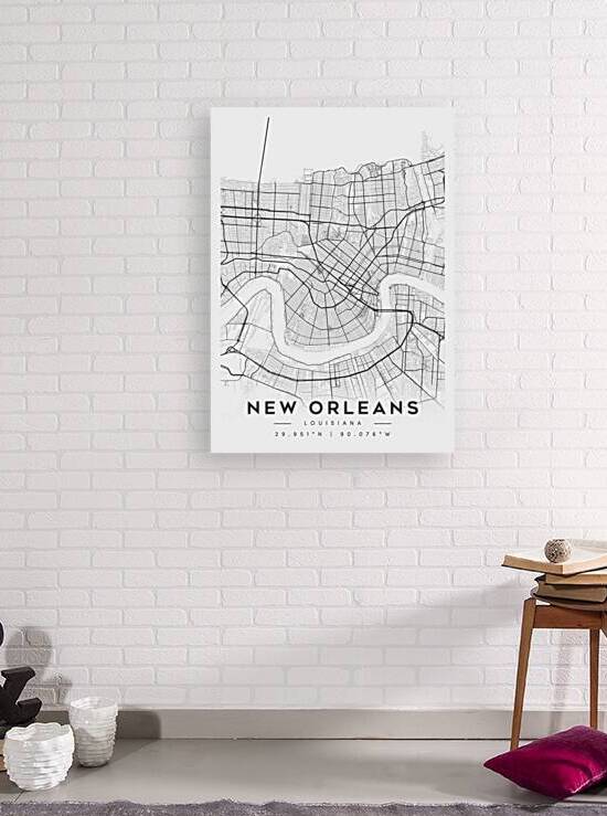 NewOrleans portrait A Series by CityMapsArt