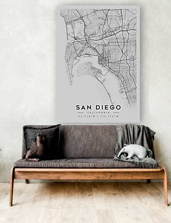 SanDiego portrait A Series by CityMapsArt
