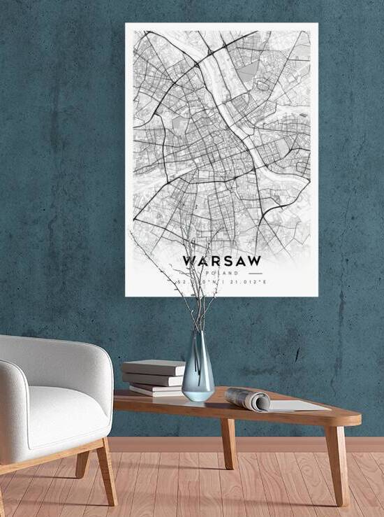 Warsaw portrait A Series by CityMapsArt