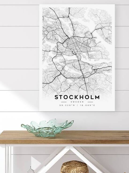 Stockholm portrait A Series by CityMapsArt