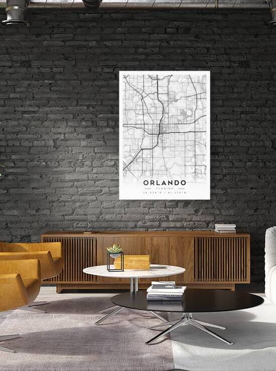 Orlando portrait A Series by CityMapsArt