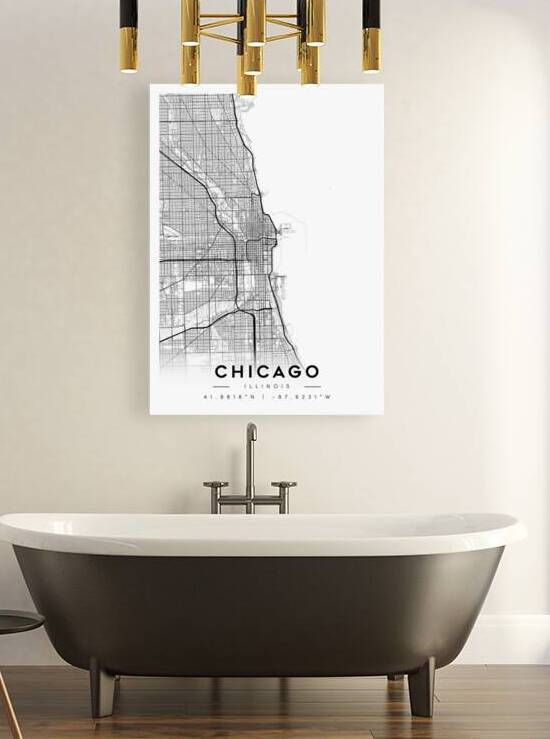 Chicago portrait A Series by CityMapsArt