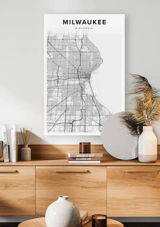 Milwaukee portrait 2 3 by CityMapsArt