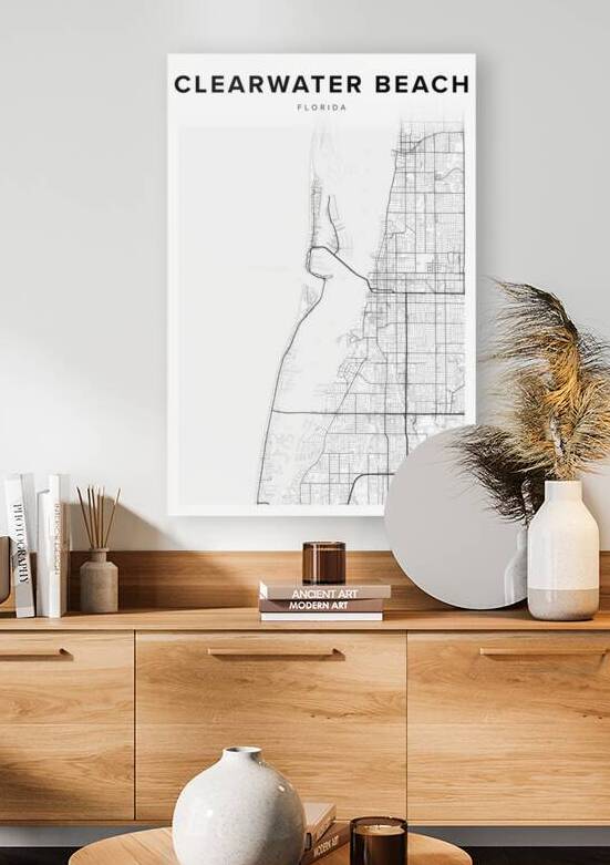 ClearwaterBeach portrait 2 3 by CityMapsArt