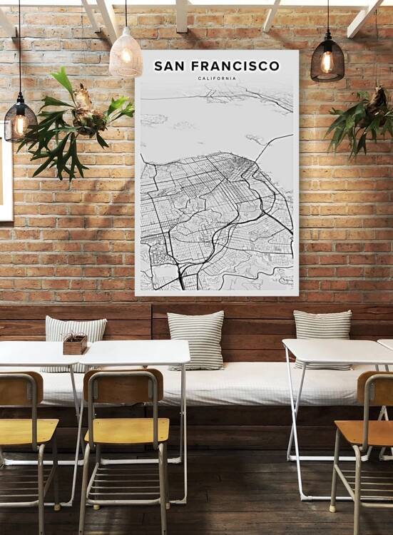 SanFrancisco portrait 2 3 by CityMapsArt