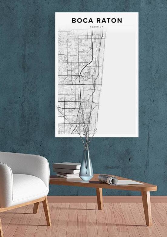 BocaRaton portrait 2 3 by CityMapsArt