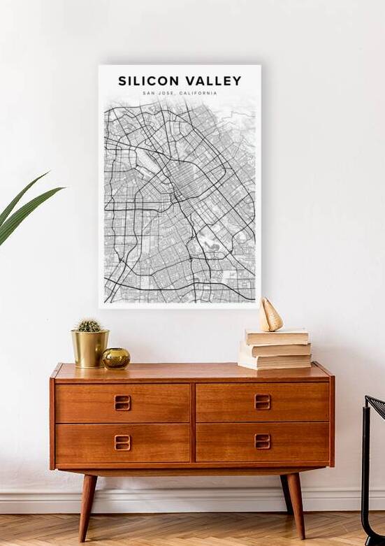 SiliconValley portrait 2 3 by CityMapsArt