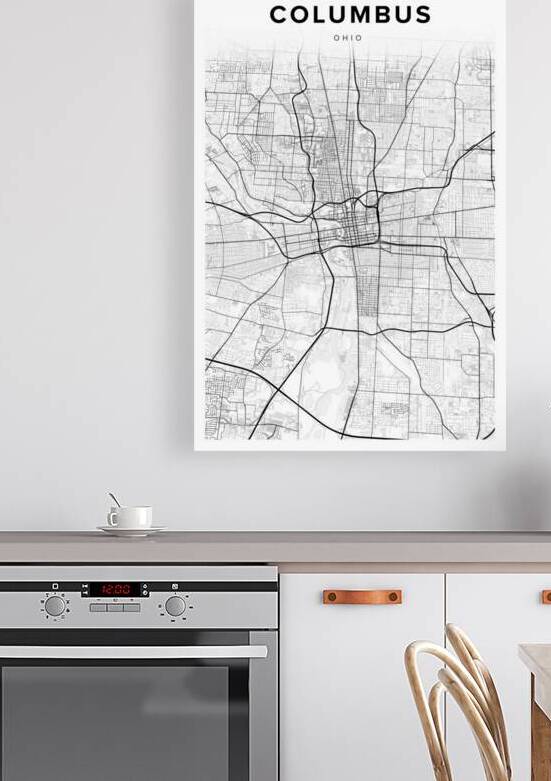 Columbus portrait 2 3 by CityMapsArt