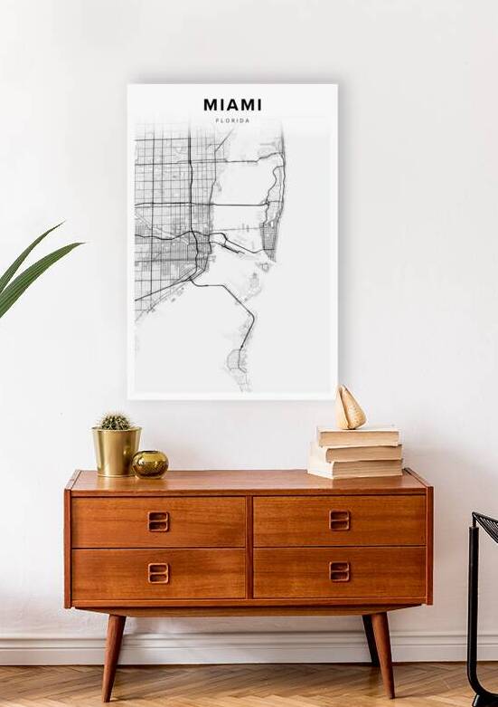 Miami portrait 2 3 by CityMapsArt