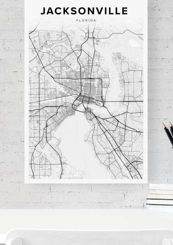 Jacksonville portrait 2 3 by CityMapsArt