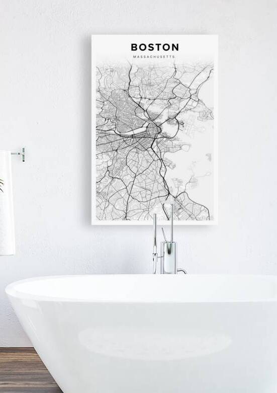 Boston portrait 2 3 by CityMapsArt