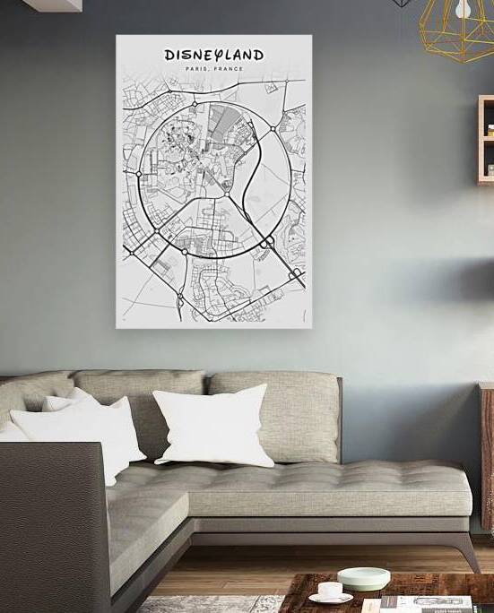 Disneyland portrait 2 3 by CityMapsArt